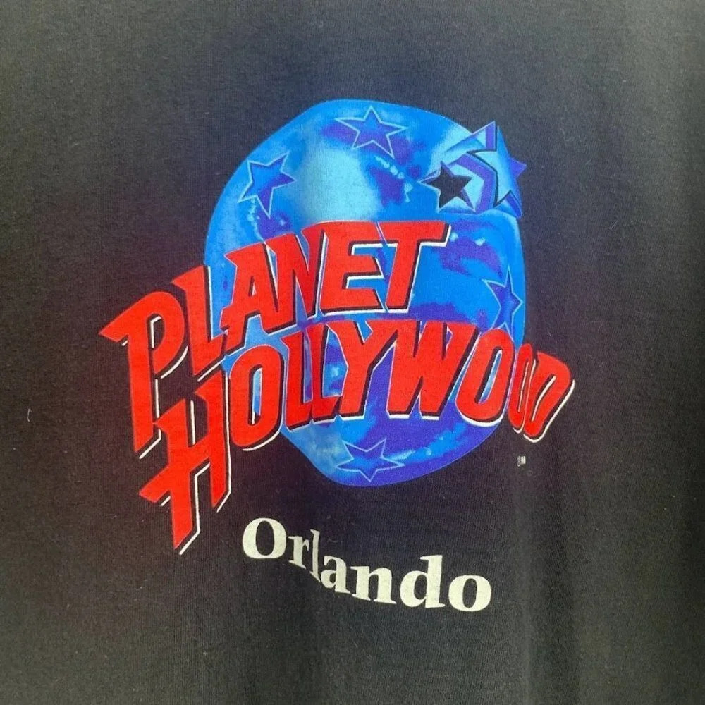 Planet Hollywood Men's Vintage Orlando Cotton Single Stitch T Shirt Size XL - Picture 4 of 11